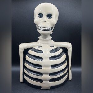 2009 Azulejos Skelly Blanco Tequila Ceramic Decanter Bottle Barware Empty Vessel